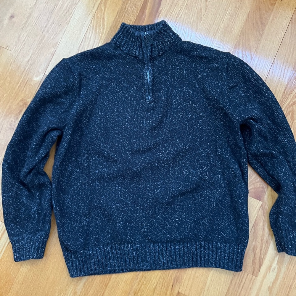 Chaps Men's Black Zip-Up Sweater